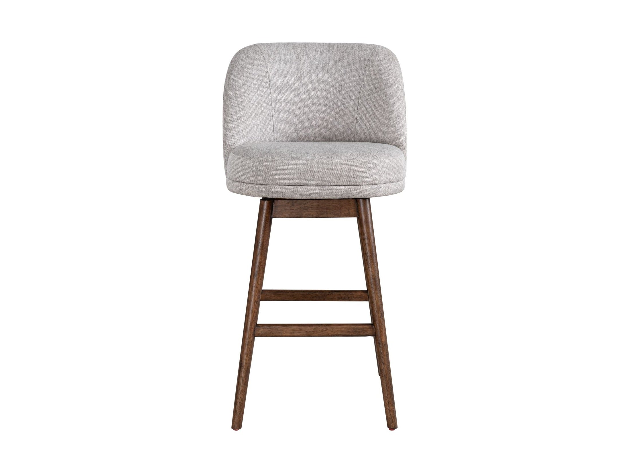 Sadie - Solid Wood Upholstered 30" Bar Height Swivel Barstool
