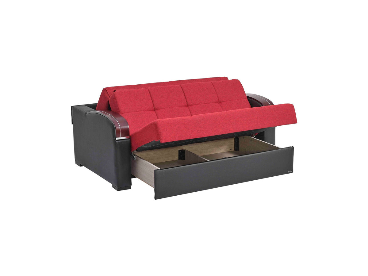 Ottomanson Sleep Plus - Upholstered Convertible Loveseat With Storage