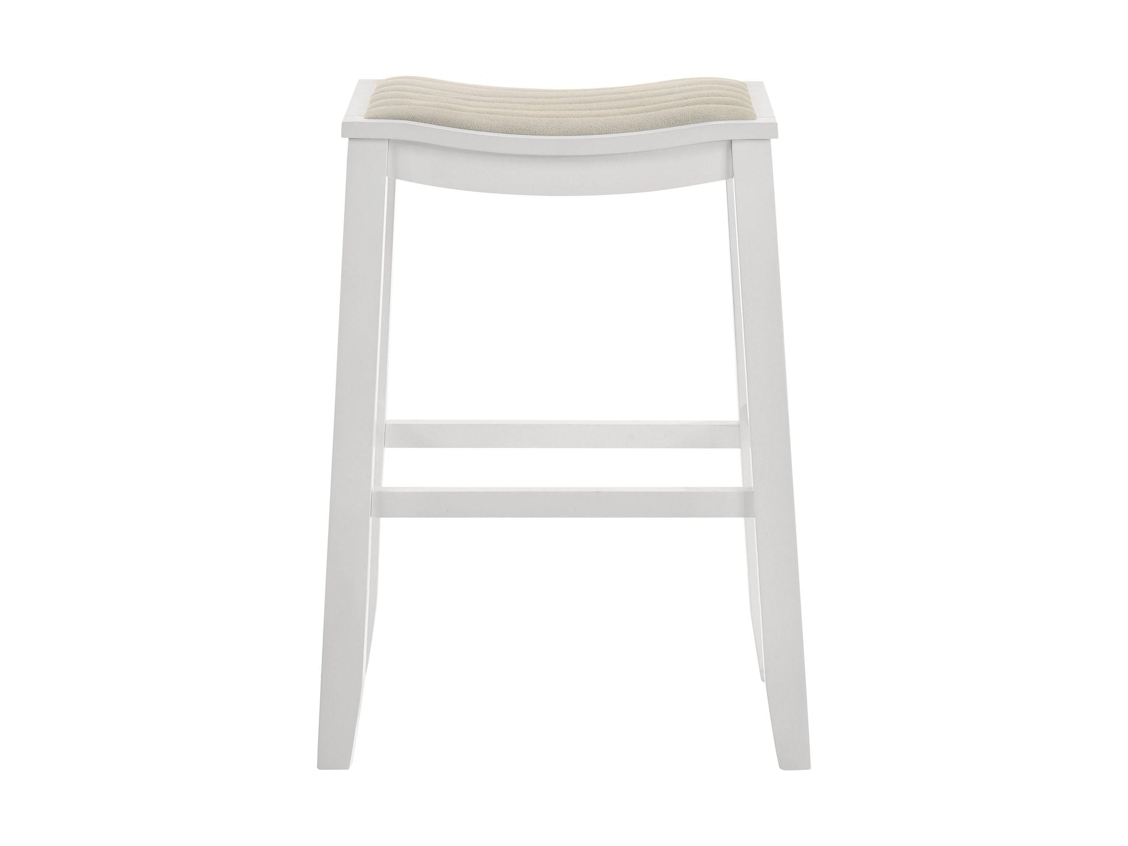 Iyani - Coastal Modern Wood Bar Height Kitchen Bar Stool