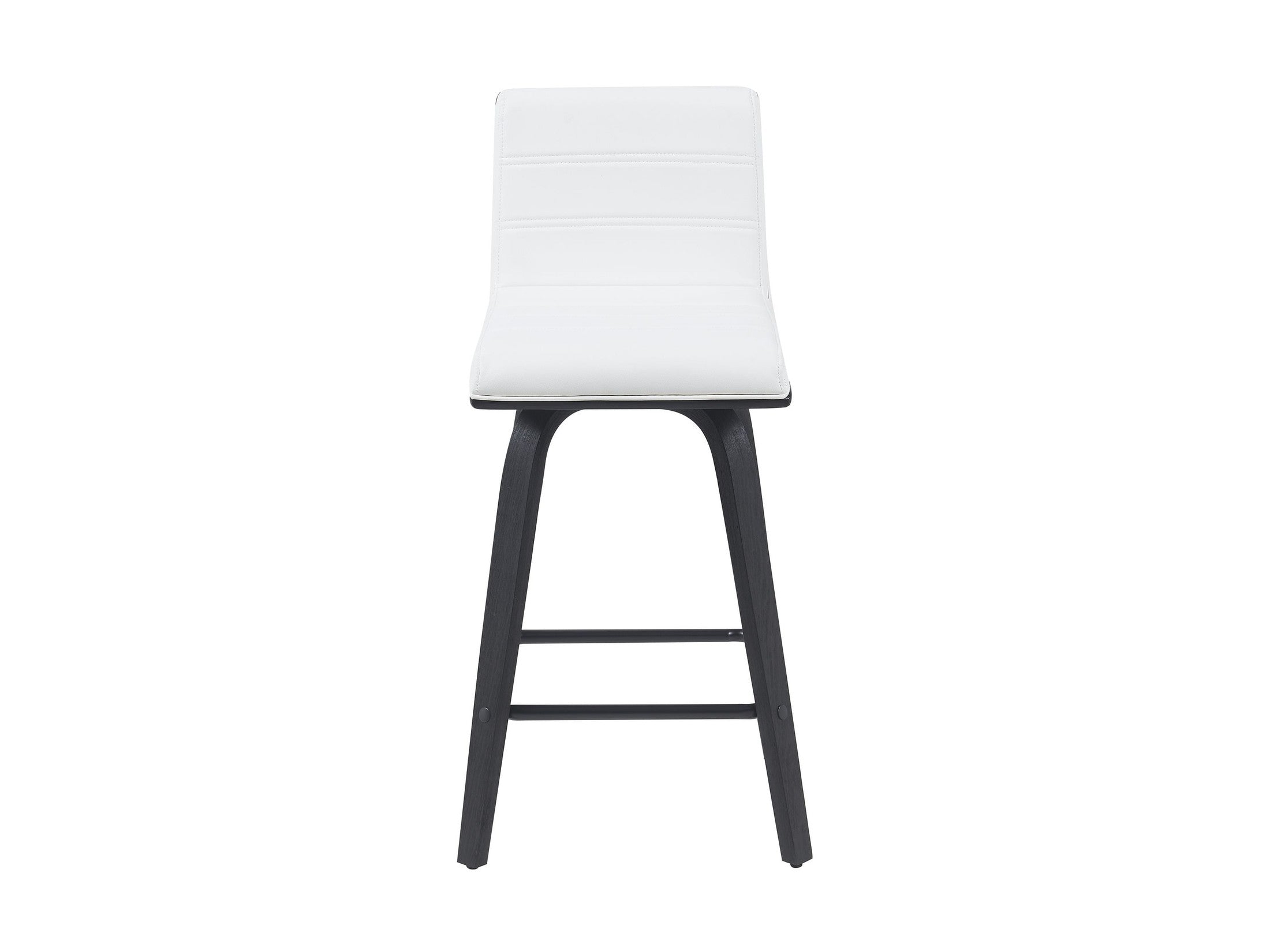 Vienna - Modern Counter Height Swivel Bar Stool - Black Brushed Wood Frame