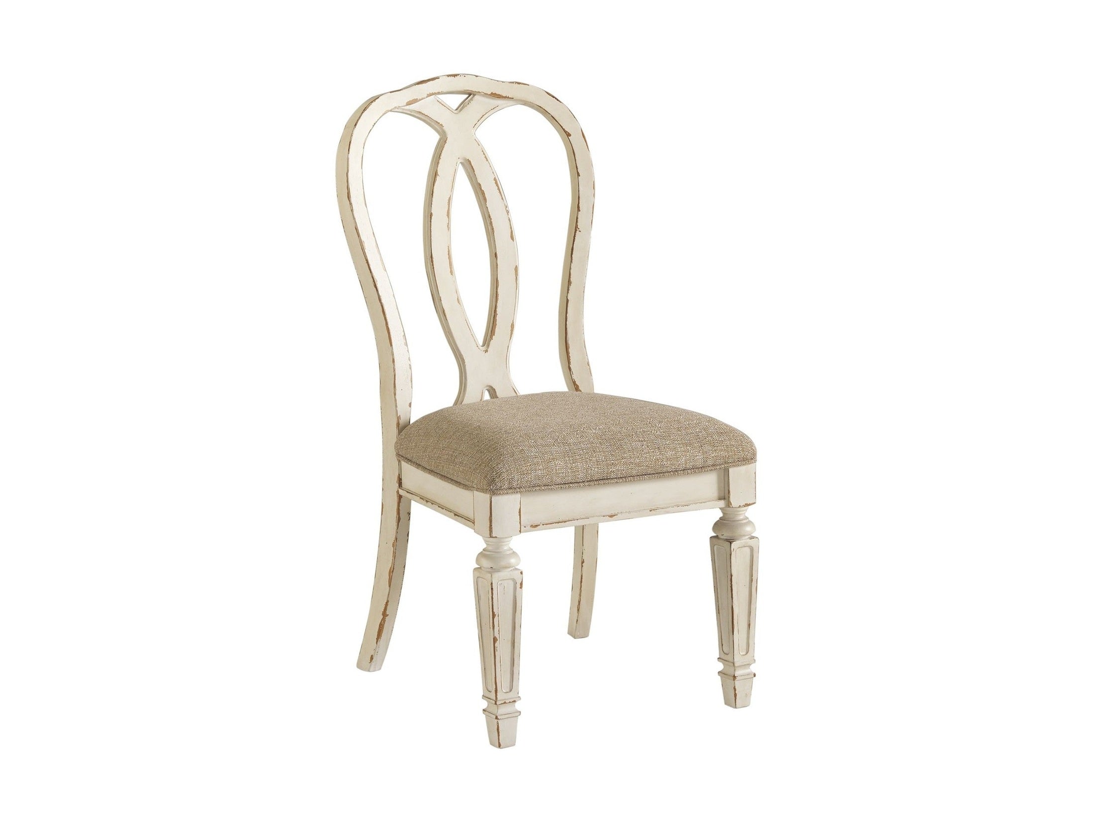 Realyn - Dining UPH Side Chair (Set of 2) - Ribbonback - Chipped White