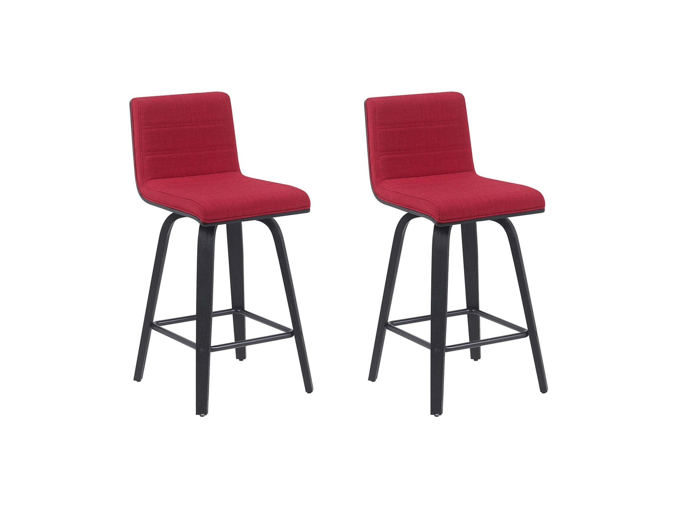 Vienna - Modern Counter Height Swivel Bar Stool - Black Brushed Wood Frame
