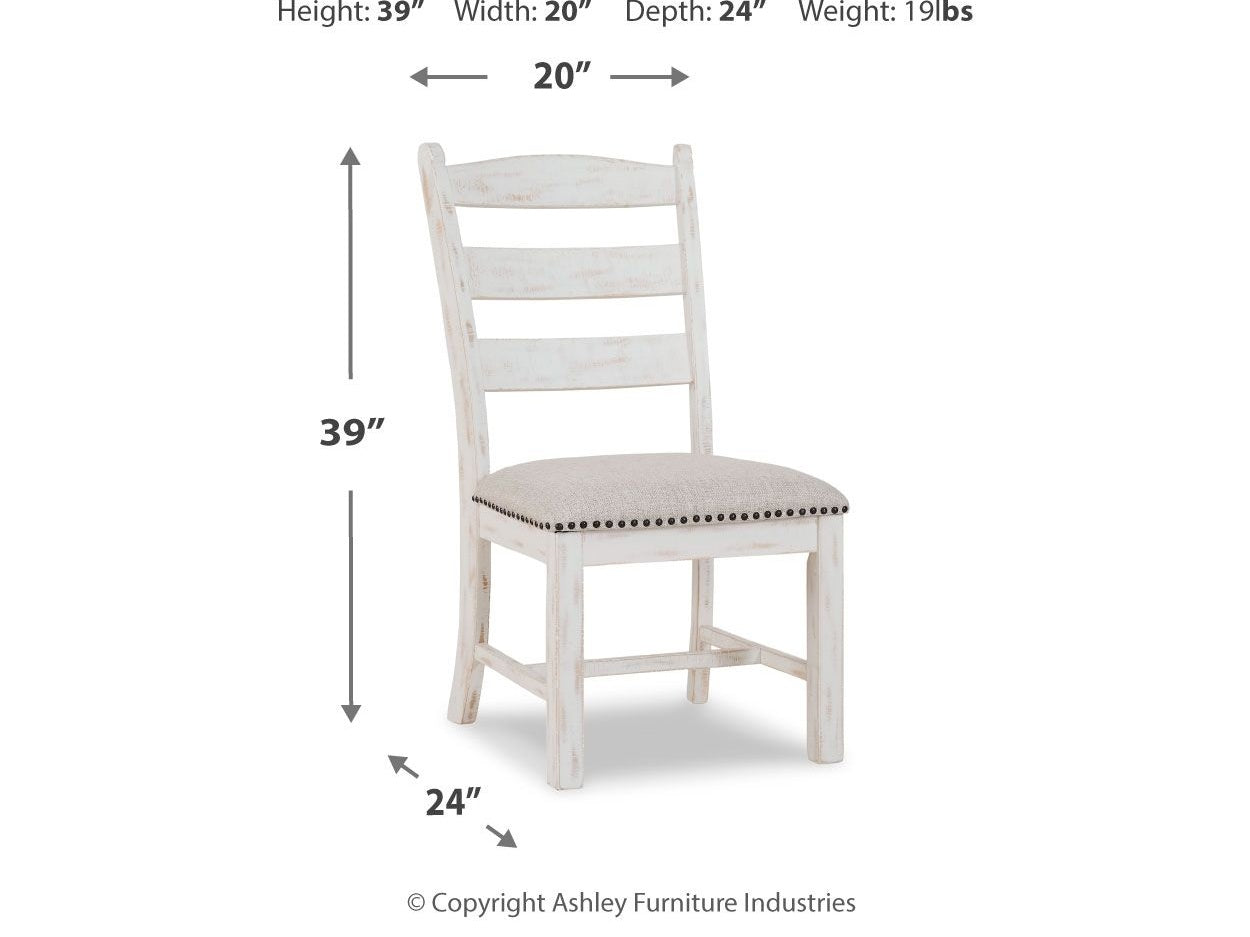 Valebeck - Dining UPH Side Chair (Set of 2) - Beige / White
