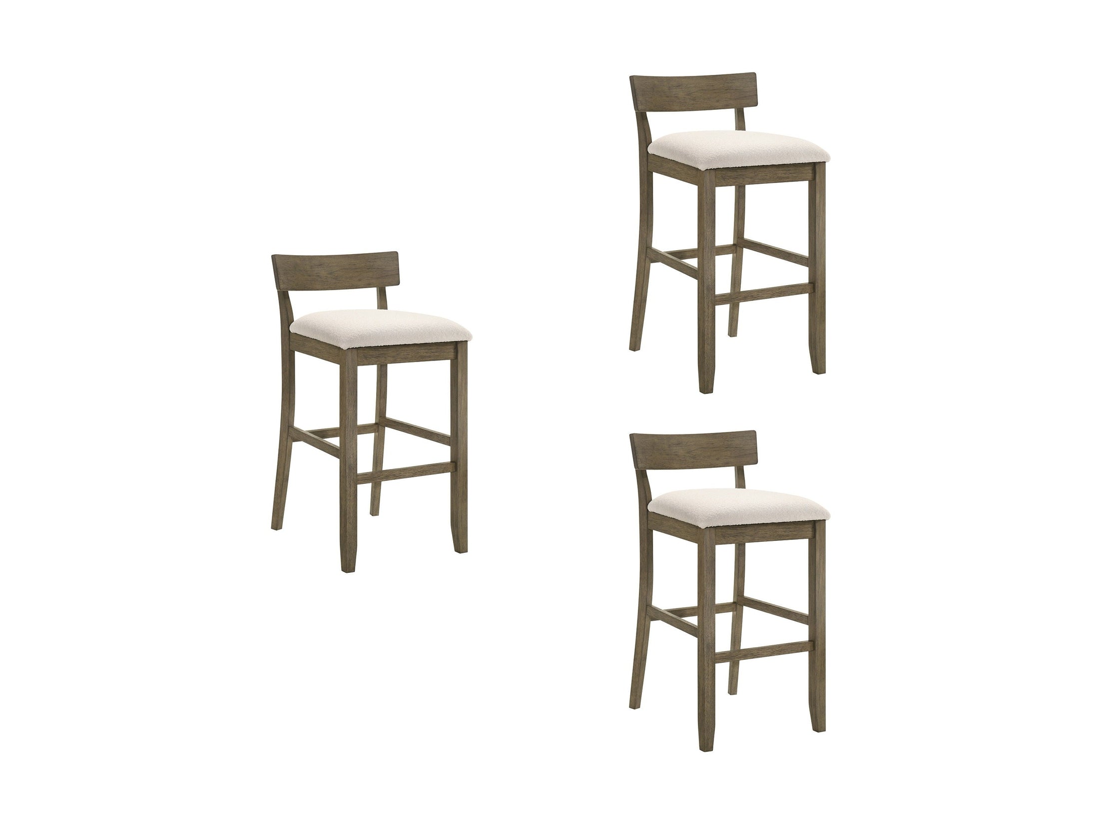 Merie - Modern Transitional Wood Bar Height Kitchen Bar Stool