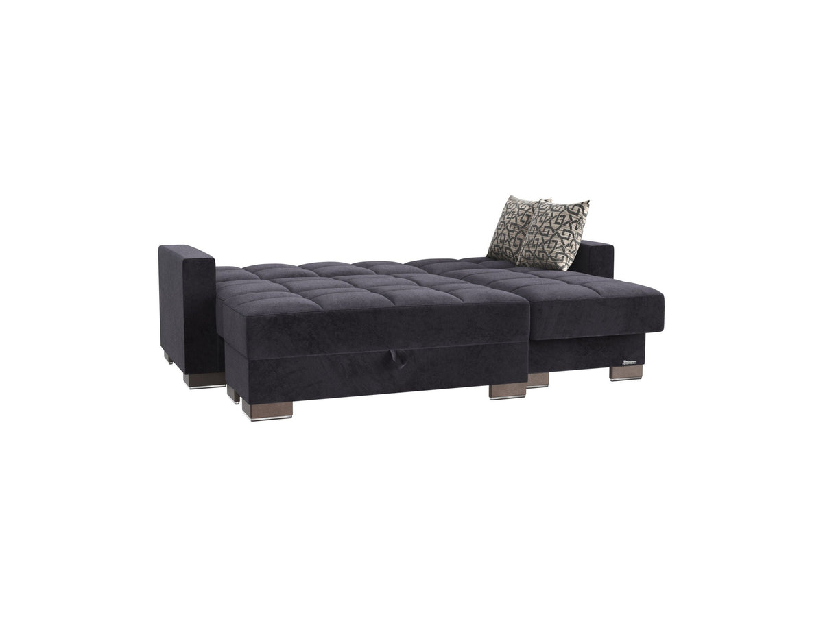 Ottomanson Armada - Upholstered Convertible Chaise Lounge With Storage - Microfiber