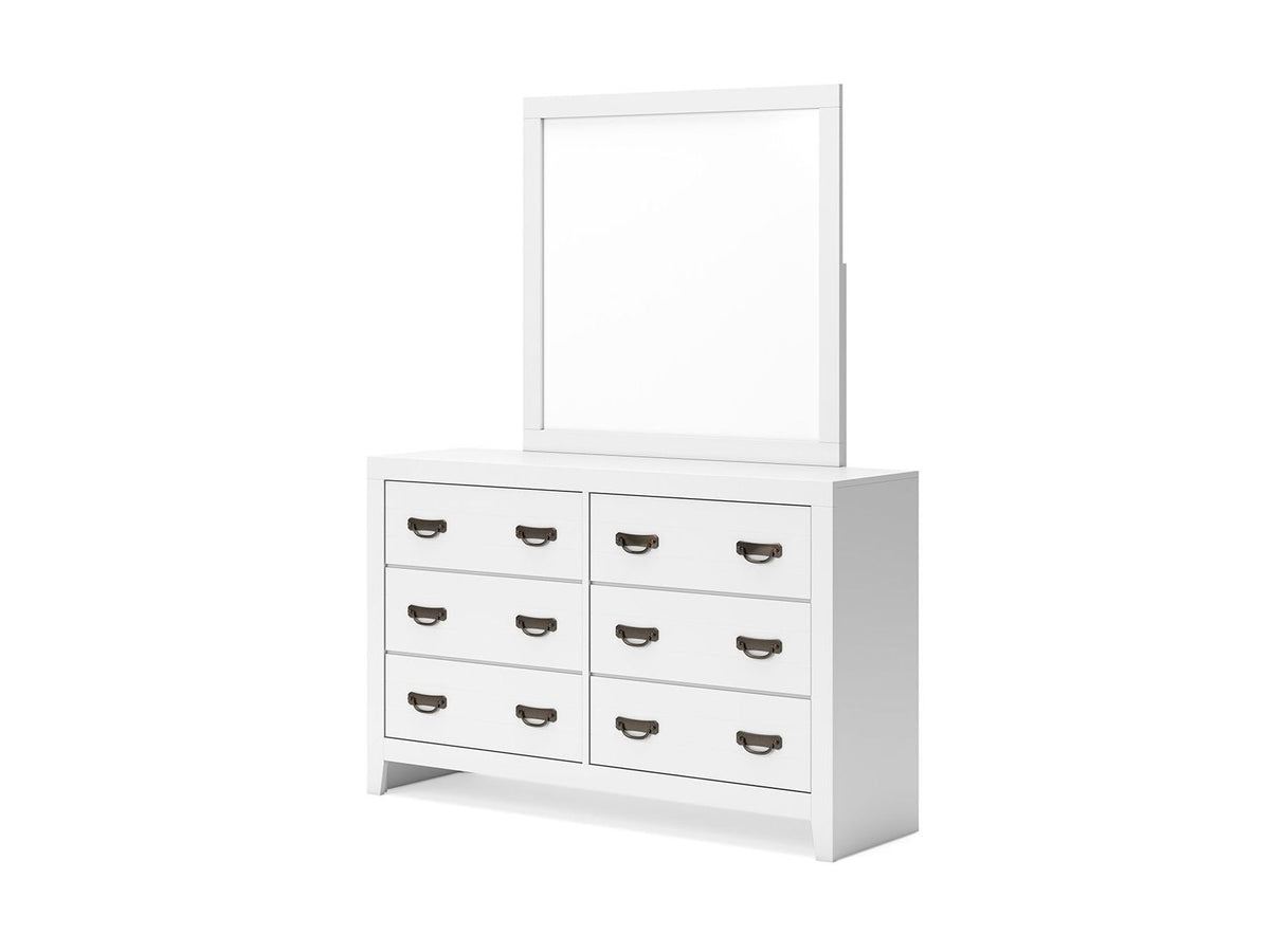 Binterglen - Dresser And Mirror - White