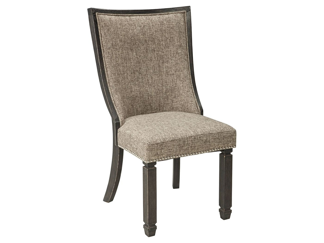 Tyler Creek - Dining UPH Side Chair (Set of 2) - Framed Back - Black / Grayish Brown