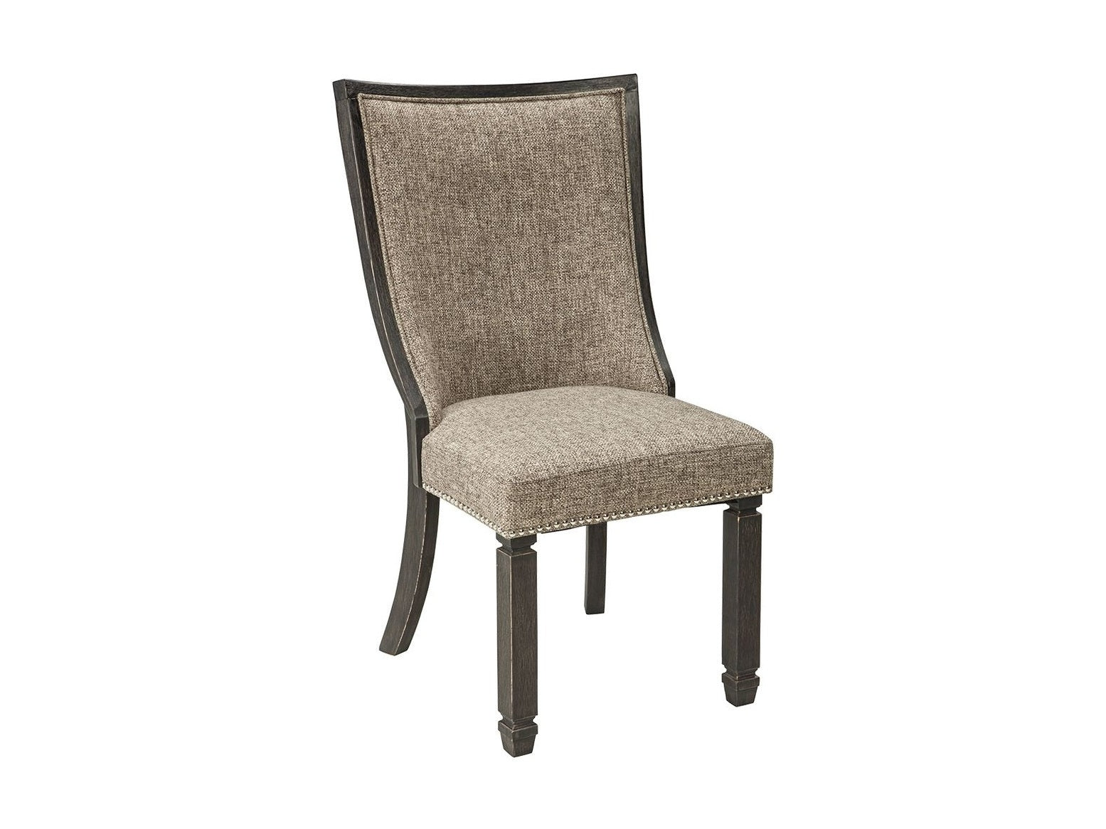 Tyler Creek - Dining UPH Side Chair (Set of 2) - Framed Back - Black / Grayish Brown