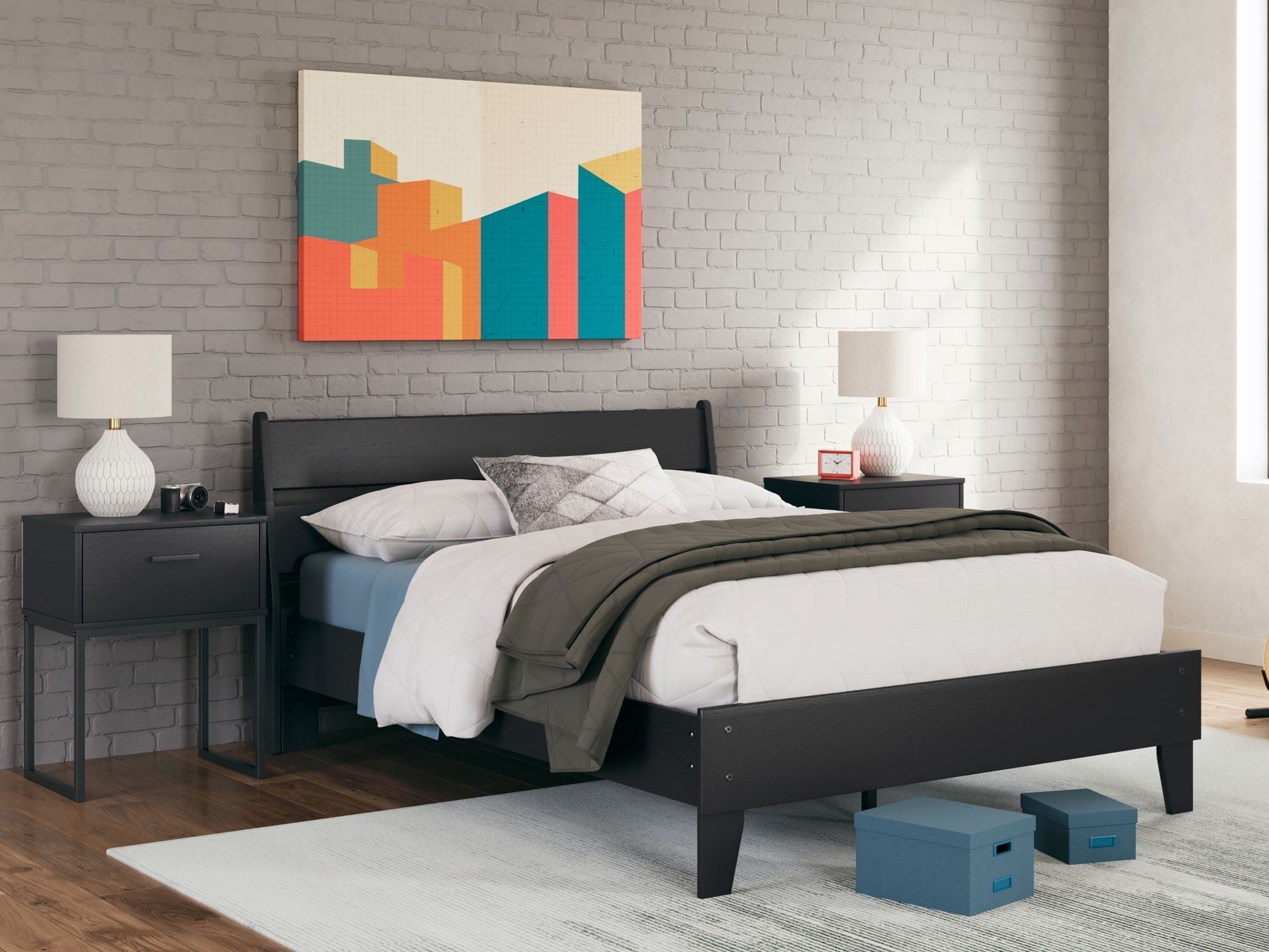 Socalle - Panel Platform Bed