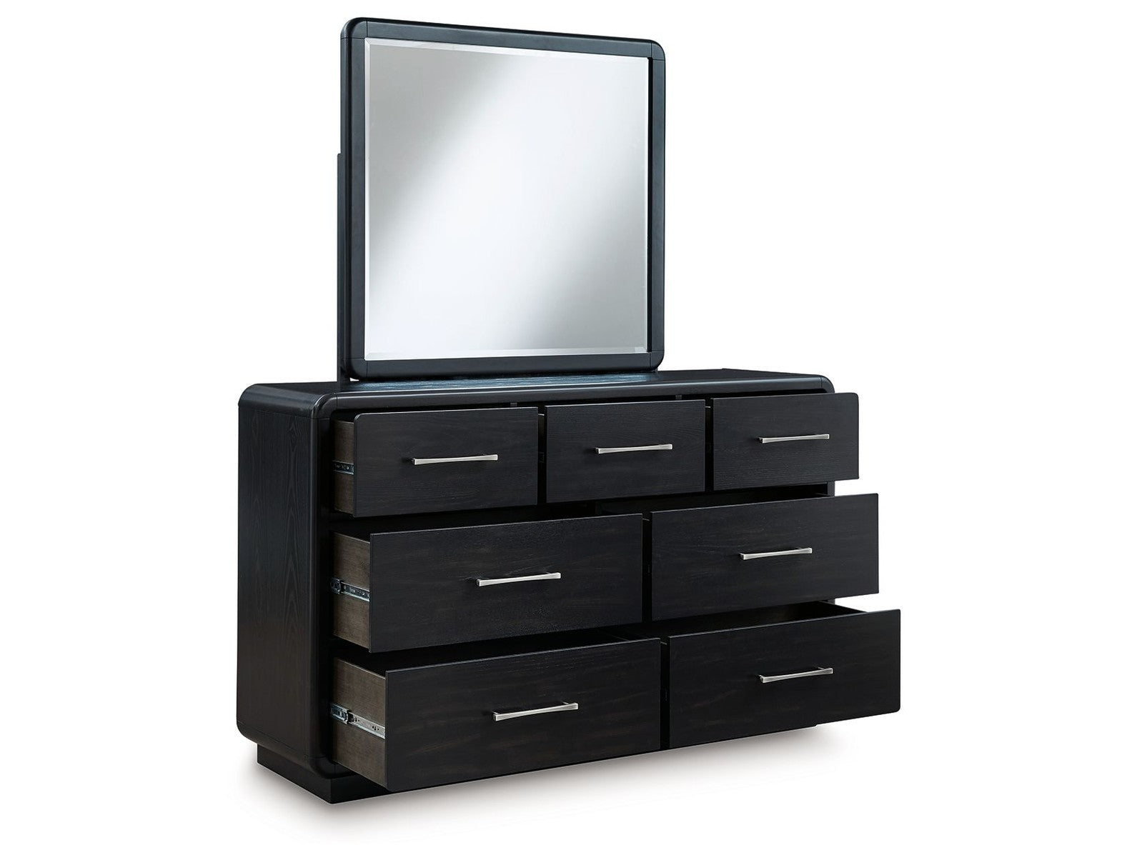 Rowanbeck - Dresser And Mirror - Black