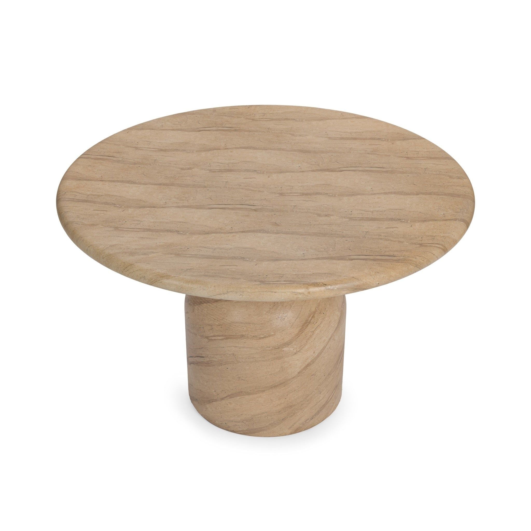 Portola - 47" Outdoor Round Dining Table - Beige