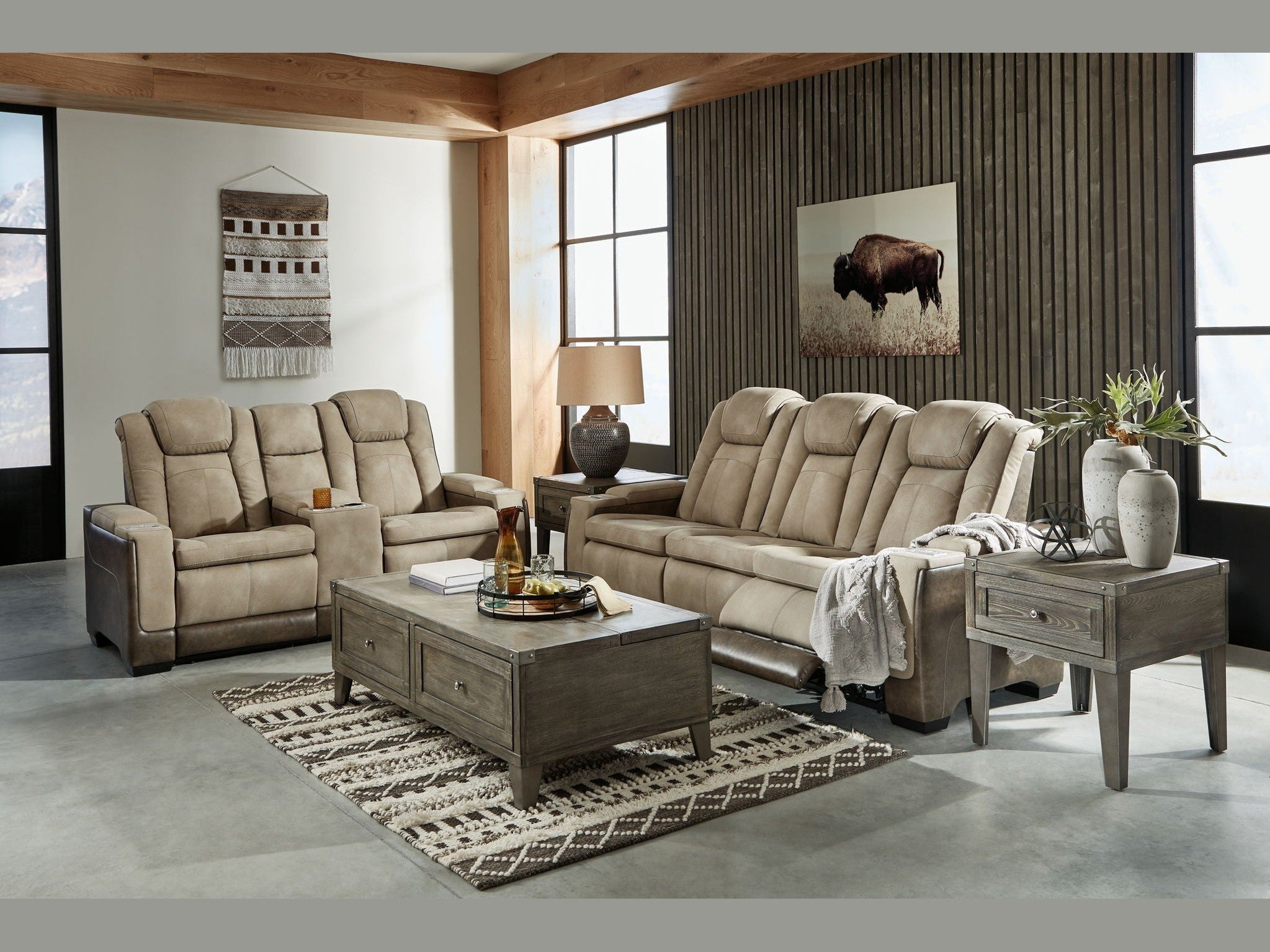 Next-Gen Durapella - Power Reclining Living Room Set