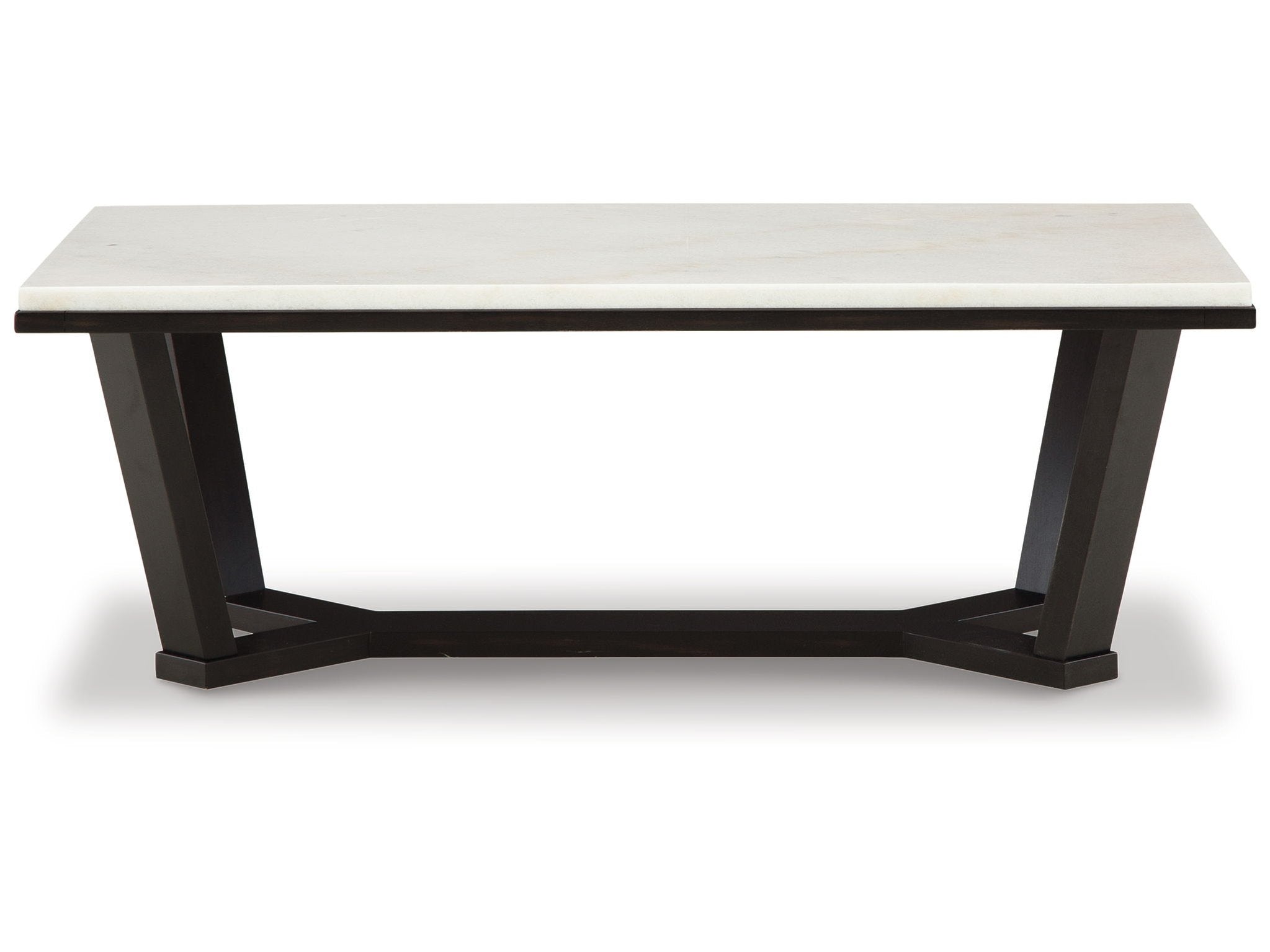 Fostead - Rectangular Cocktail Table - White / Espresso