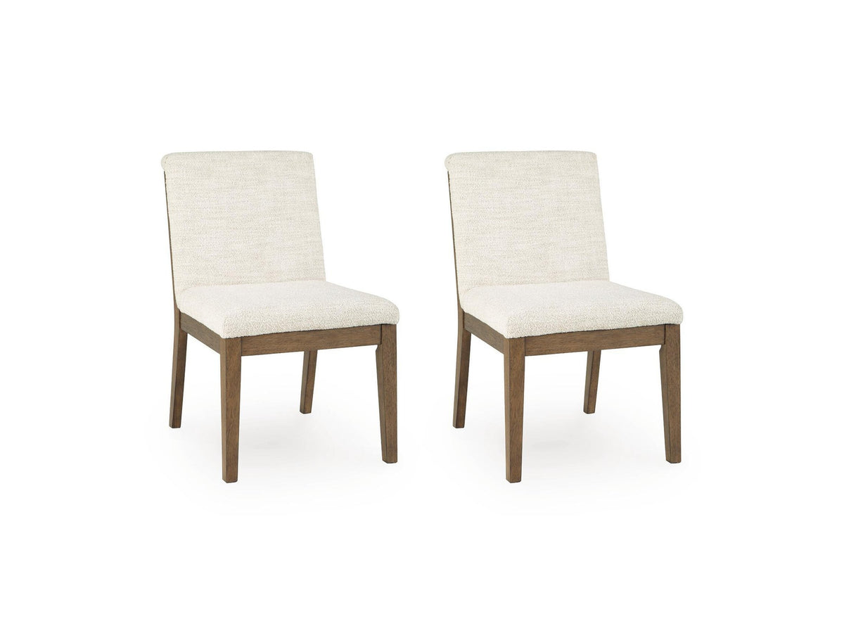 Marxmore - Dining Upholstered Side Chair (Set of 2) - Beige / Brown