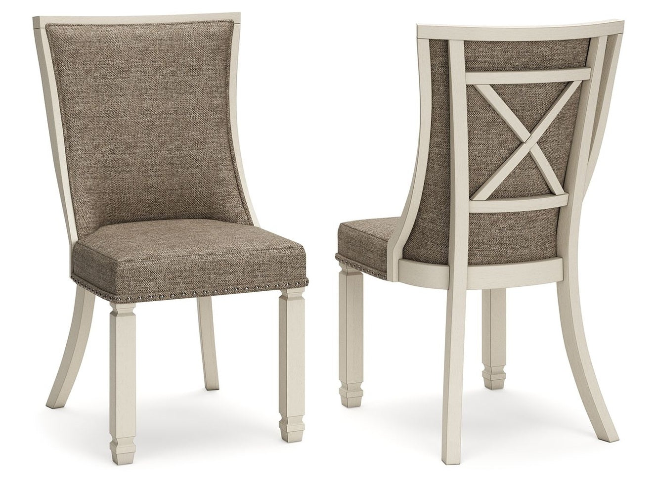 Bolanburg - Dining UPH Side Chair (Set of 2) - Lattice Back - Brown / Beige