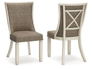 Bolanburg - Dining UPH Side Chair (Set of 2) - Lattice Back - Brown / Beige