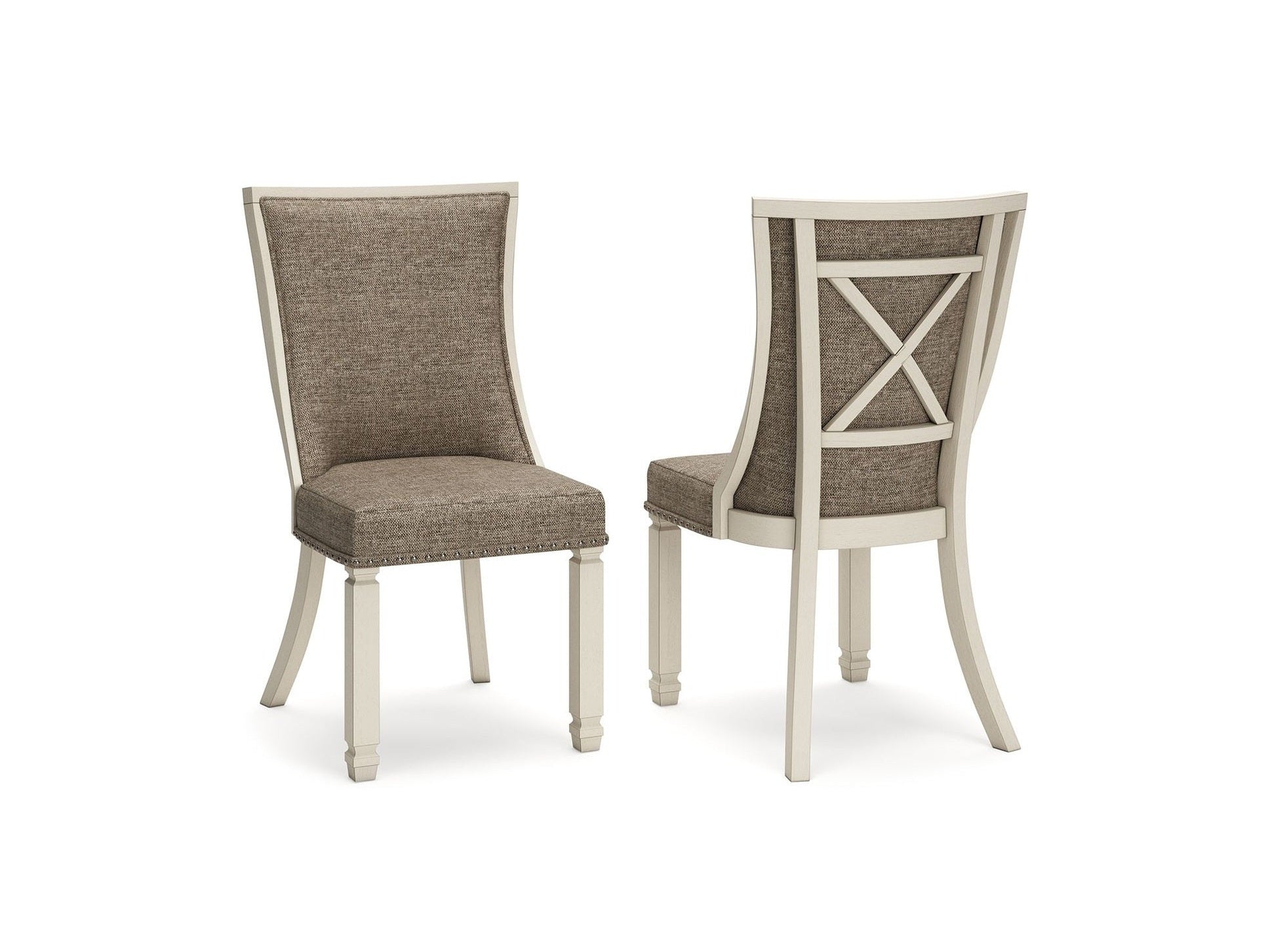 Bolanburg - Dining UPH Side Chair (Set of 2) - Lattice Back - Brown / Beige