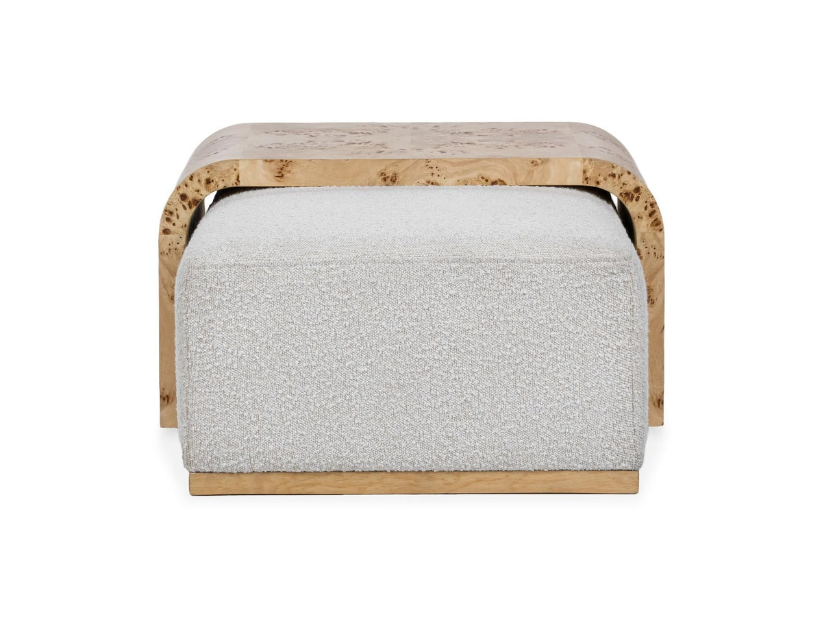 Kenan - Rectangle Ottoman Coffee Table - Creamy Ivory