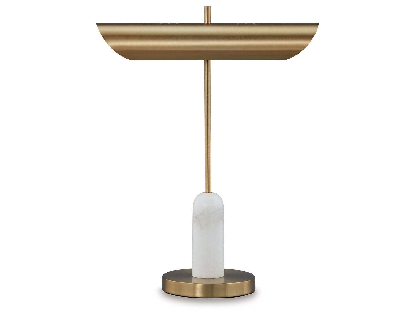 Rowleigh - Marble Desk Lamp - Gold Finish / White