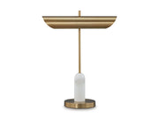 Rowleigh - Marble Desk Lamp - Gold Finish / White