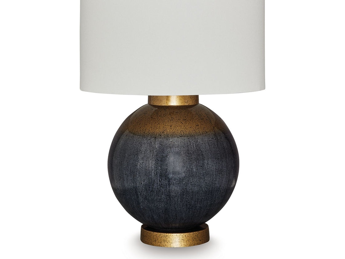 Adara - Metal Table Lamp - Blue / Gold Finish