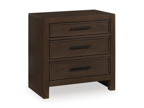 Ticanter - Three Drawer Night Stand - Brown