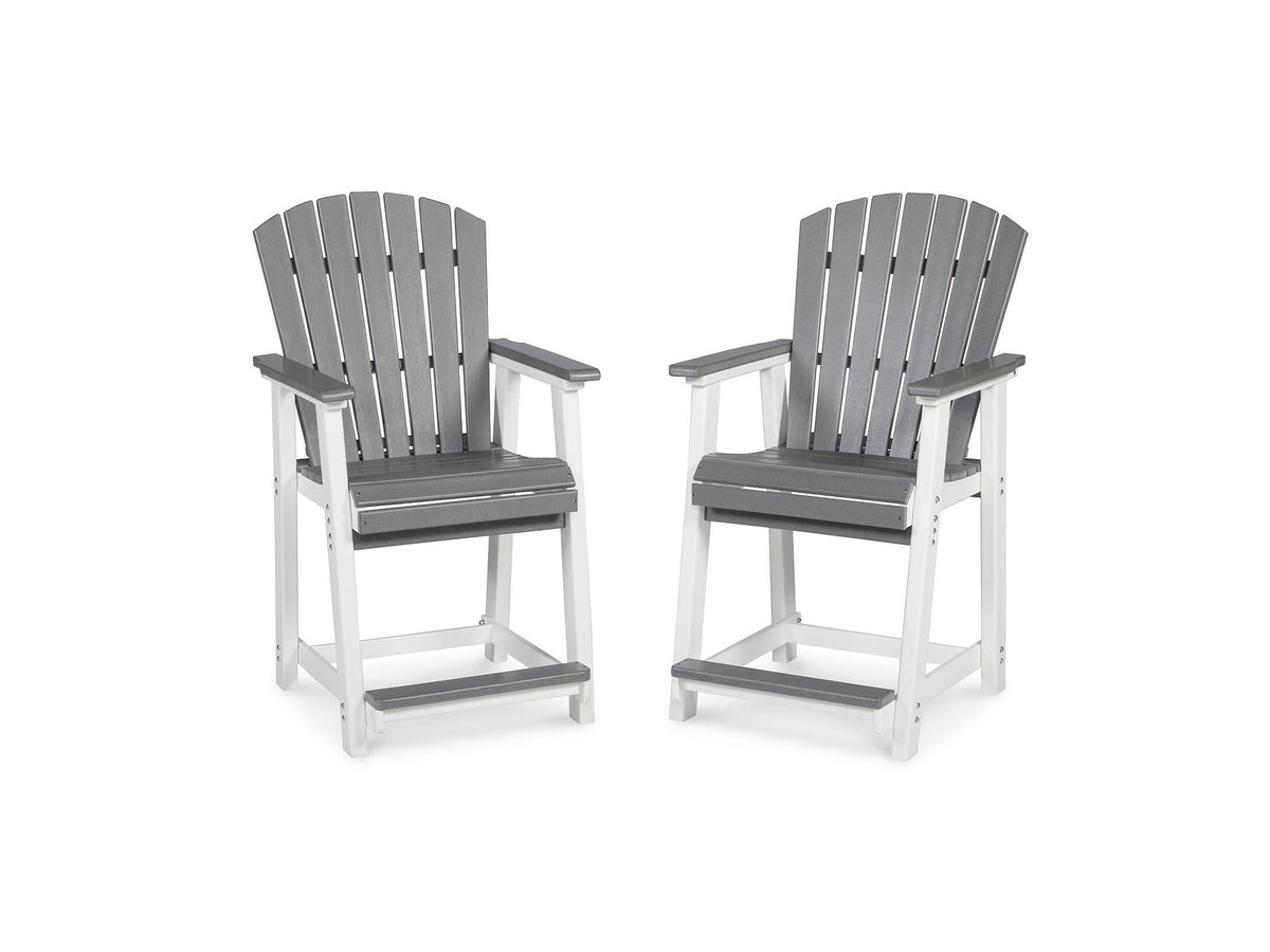 Transville - Barstool (Set of 2) - Gray / White