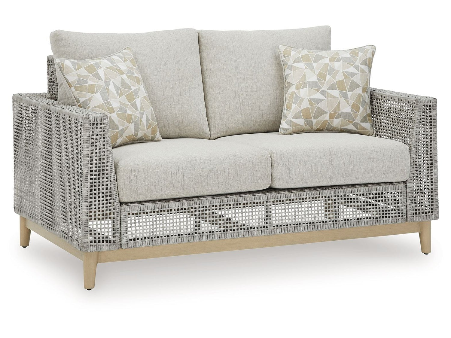 Seton Creek - Loveseat With Cushion - Gray