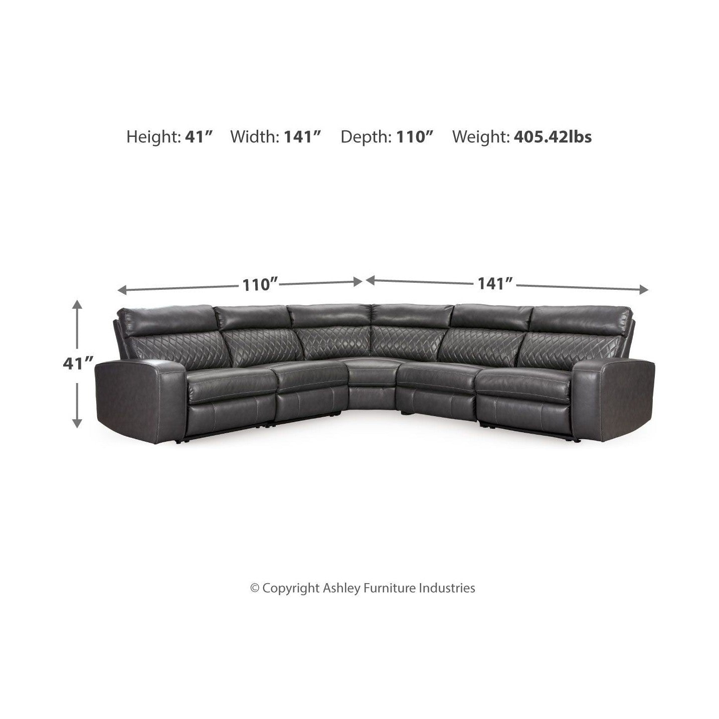 Samperstone - Power Reclining Sectional