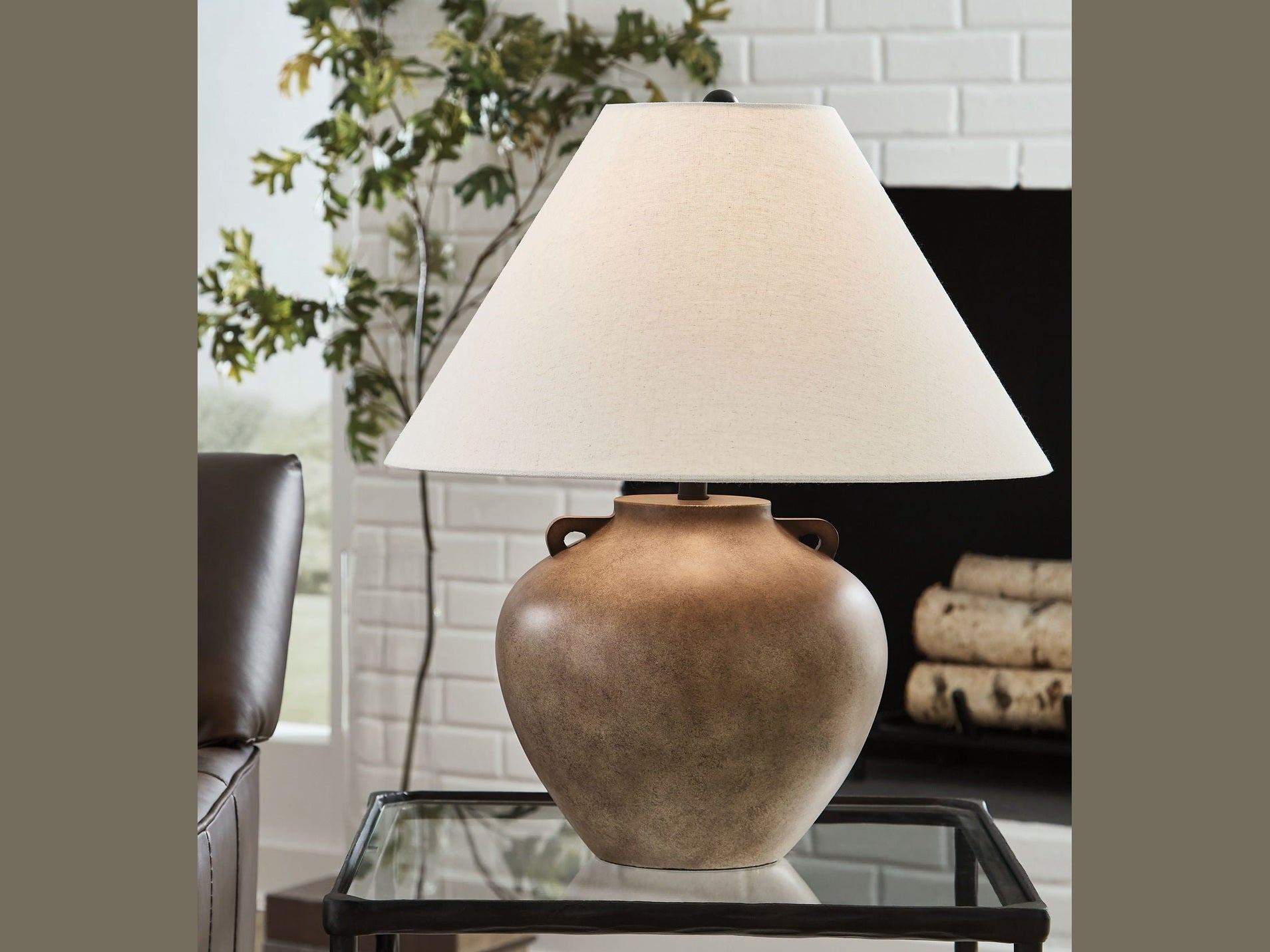 Ferrilby - Poly Table Lamp - Antique Beige