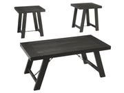 Noorbrook - Occasional Table Set (Set of 3) - Black / Pewter