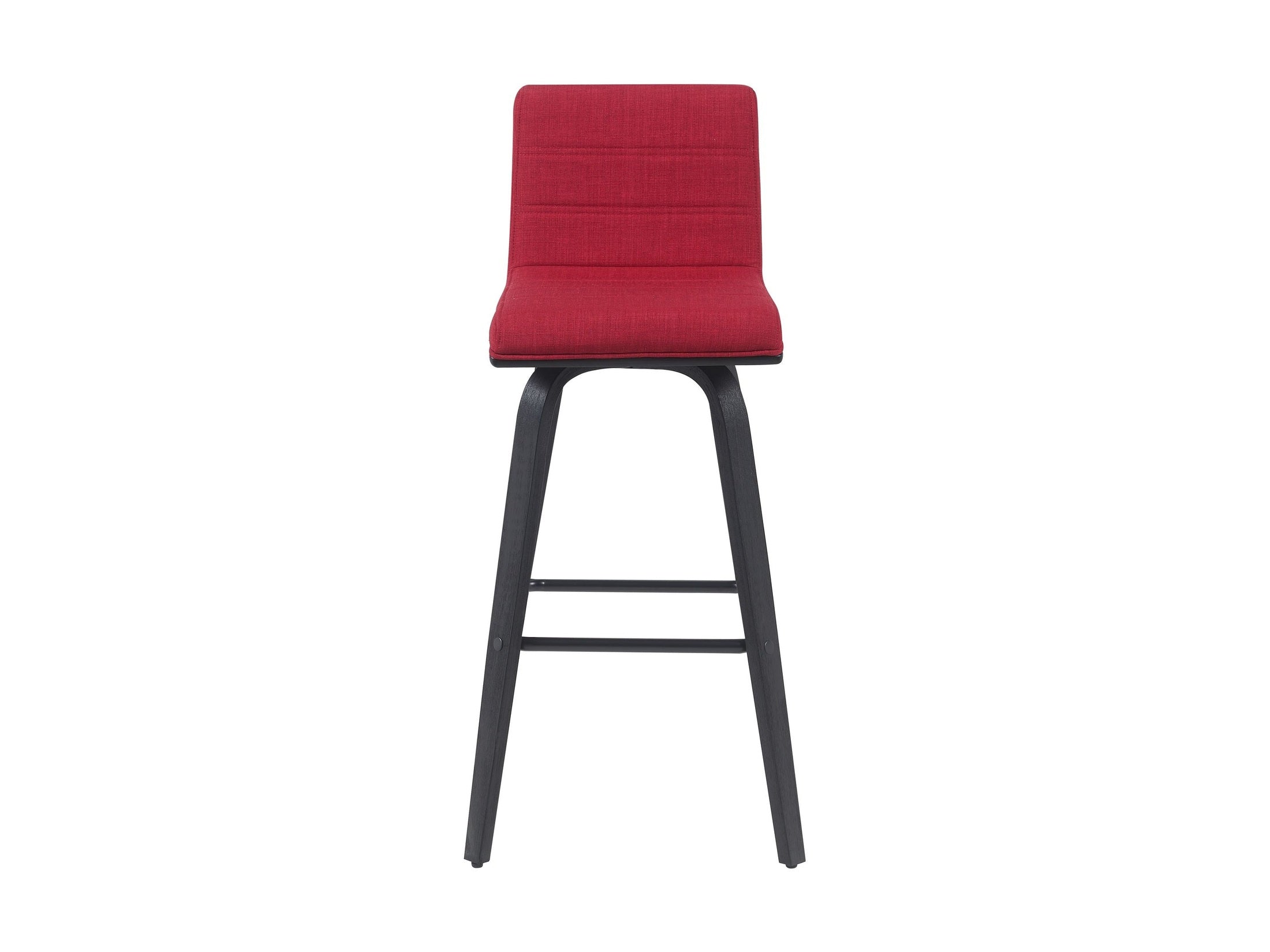Vienna - Modern Swivel Bar Height Stool - Black Brushed Wood Frame