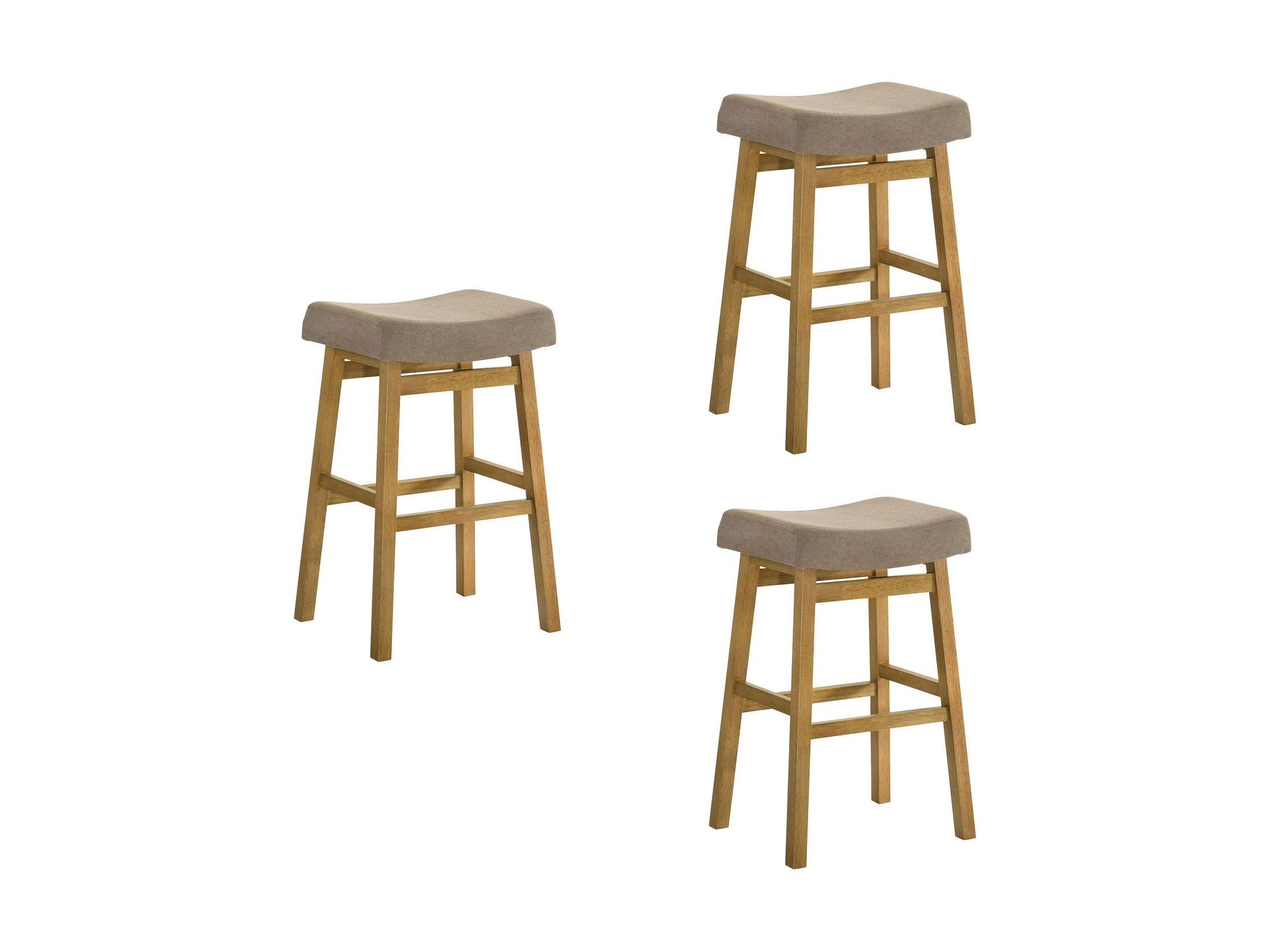 Lenon - Modern Farmhouse Wood Bar Height Kitchen Bar Stool