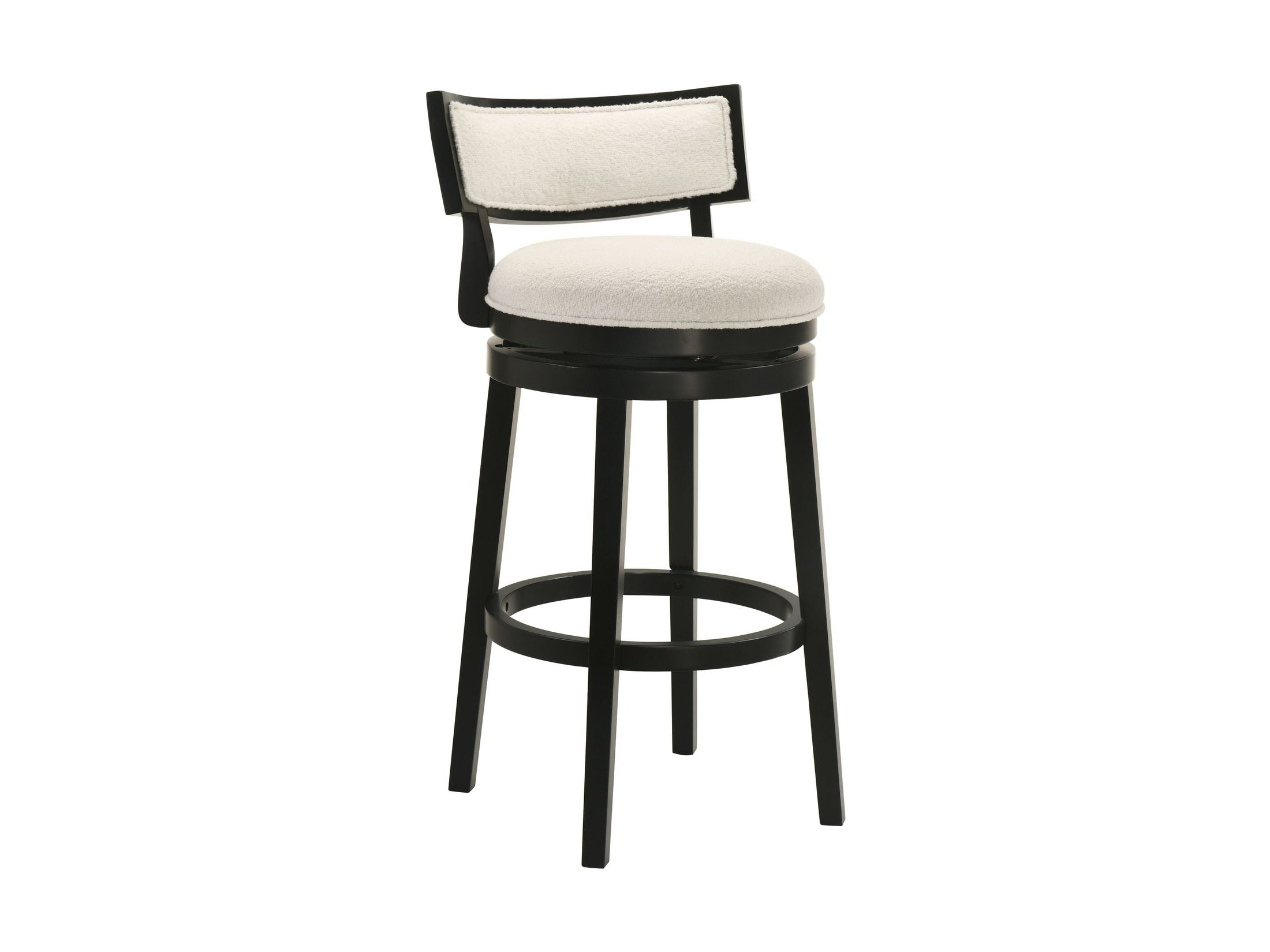 Noely - Modern Farmhouse Swivel Wood Bar Height Kitchen Bar Stool