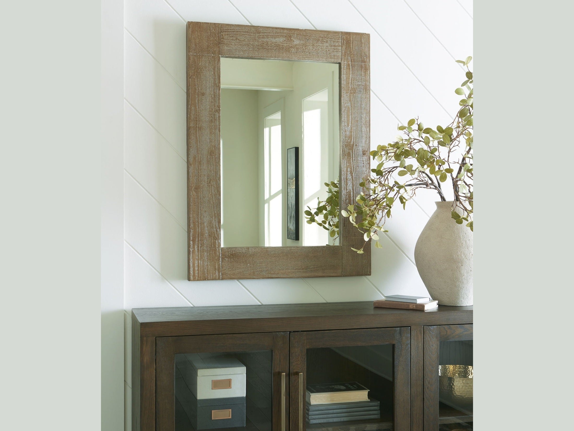 Waltleigh - Accent Mirror - Distressed Brown