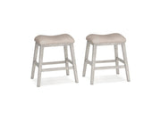 Skempton - Upholstered Stool (Set of 2) - White