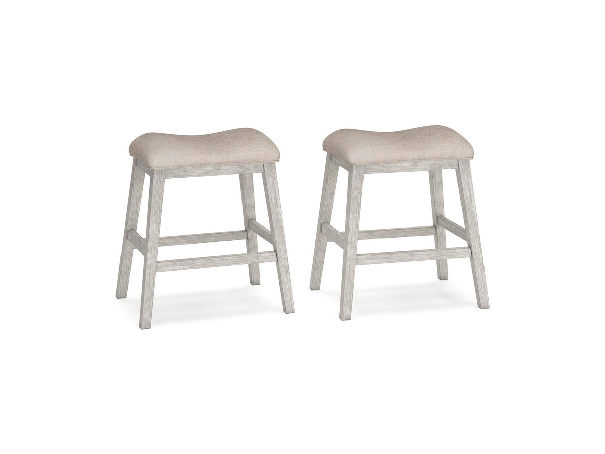 Skempton - Upholstered Stool (Set of 2) - White