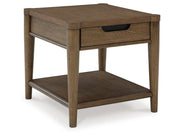 Roanhowe - Rectangular End Table - Brown