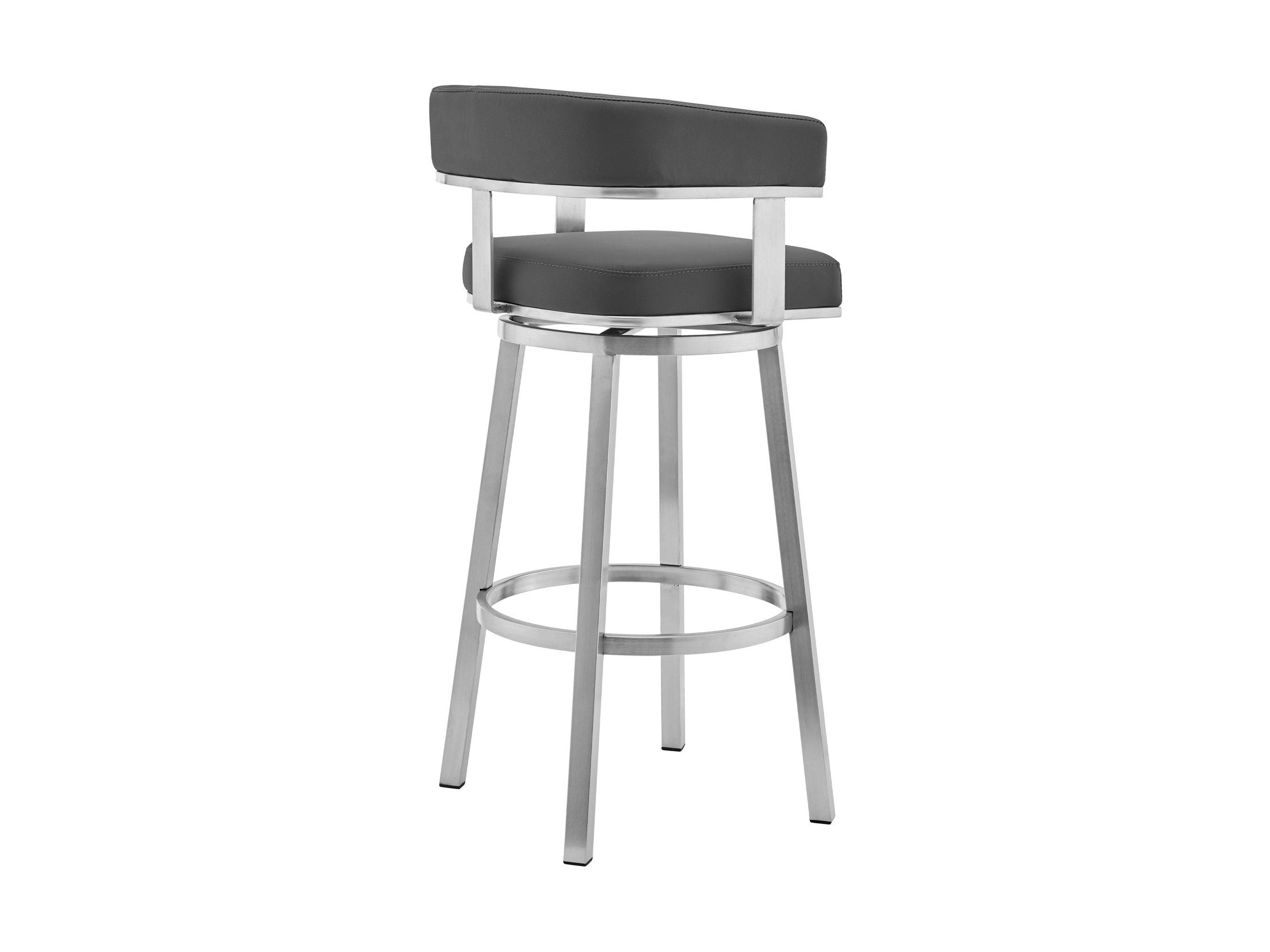 Cohen - Brushed Stainless Steel Swivel Bar Stool