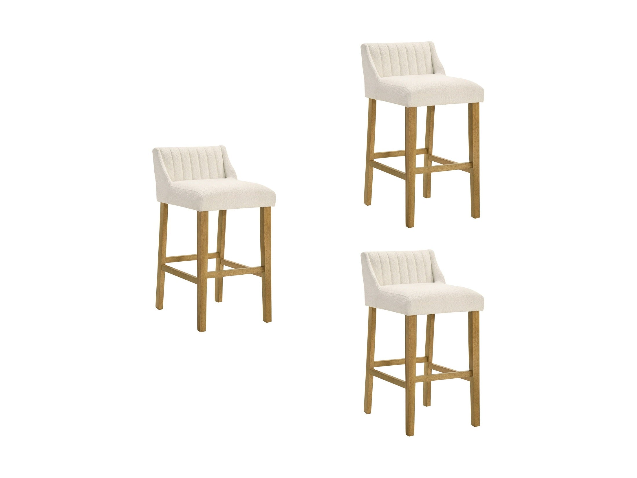 Fauna - Modern Transitional Wood Bar Height Kitchen Bar Stool