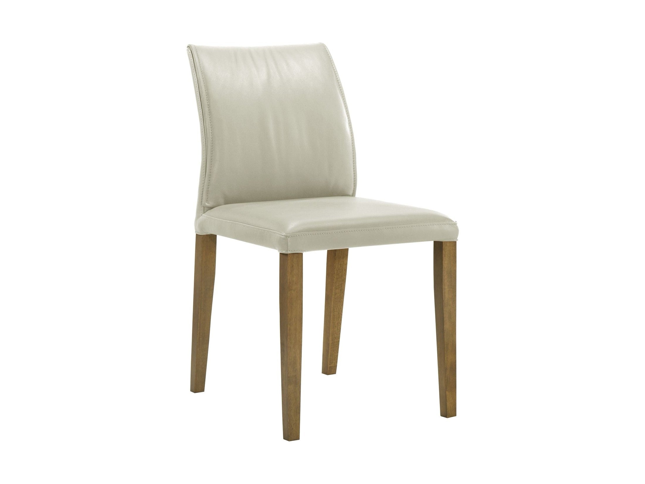 Velena - Full Back Top Grain Leather Upholstered Wood Dining Chairs (Set of 2) - Gray