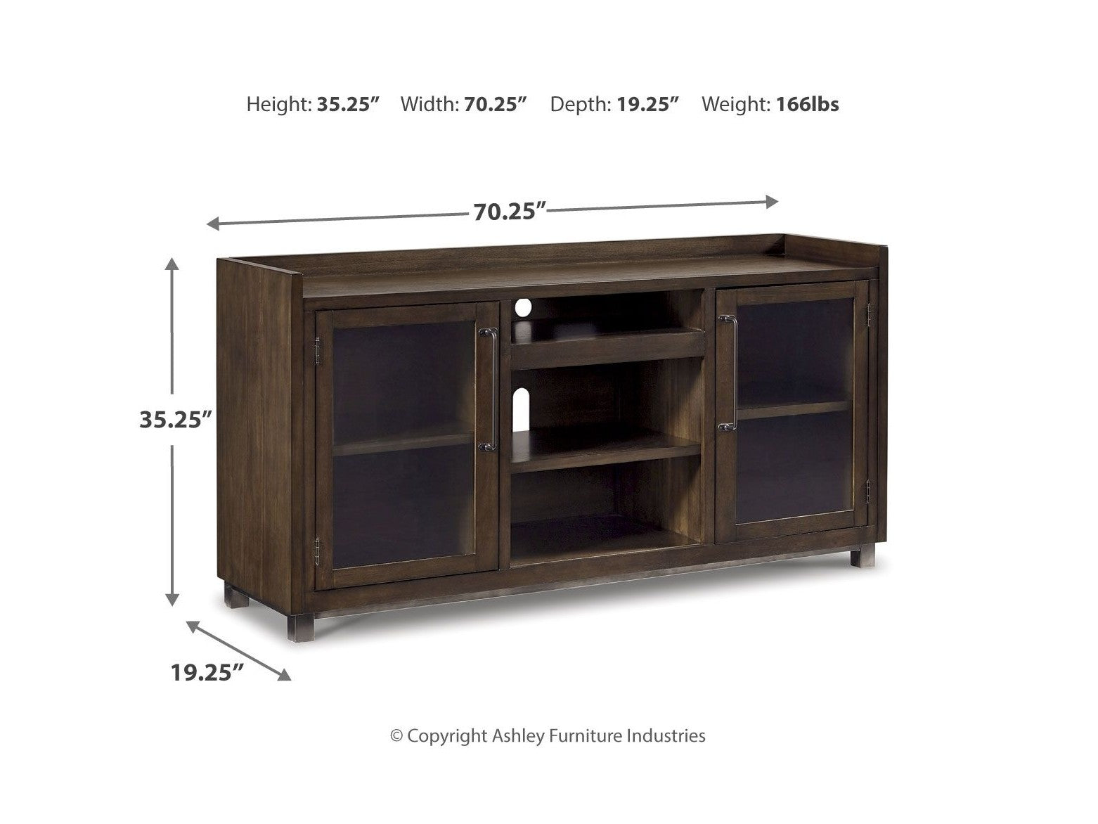 Starmore - XL TV Stand w/Fireplace Option - Brown