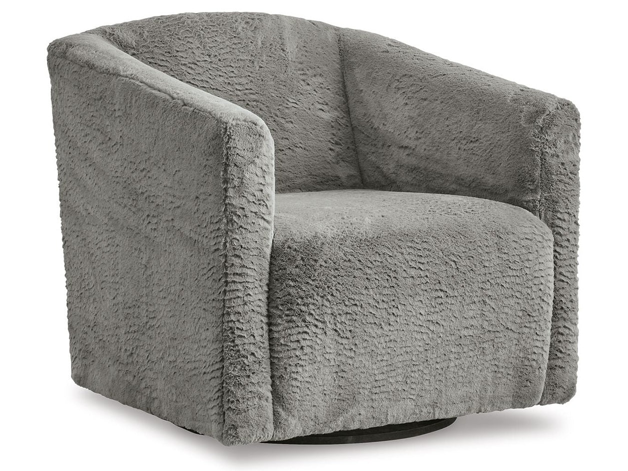 Bramner - Swivel Accent Chair - Charcoal