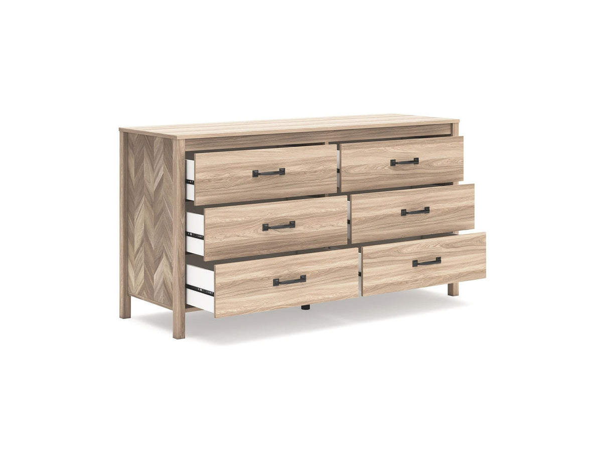 Battelle - Six Drawer Dresser - Tan