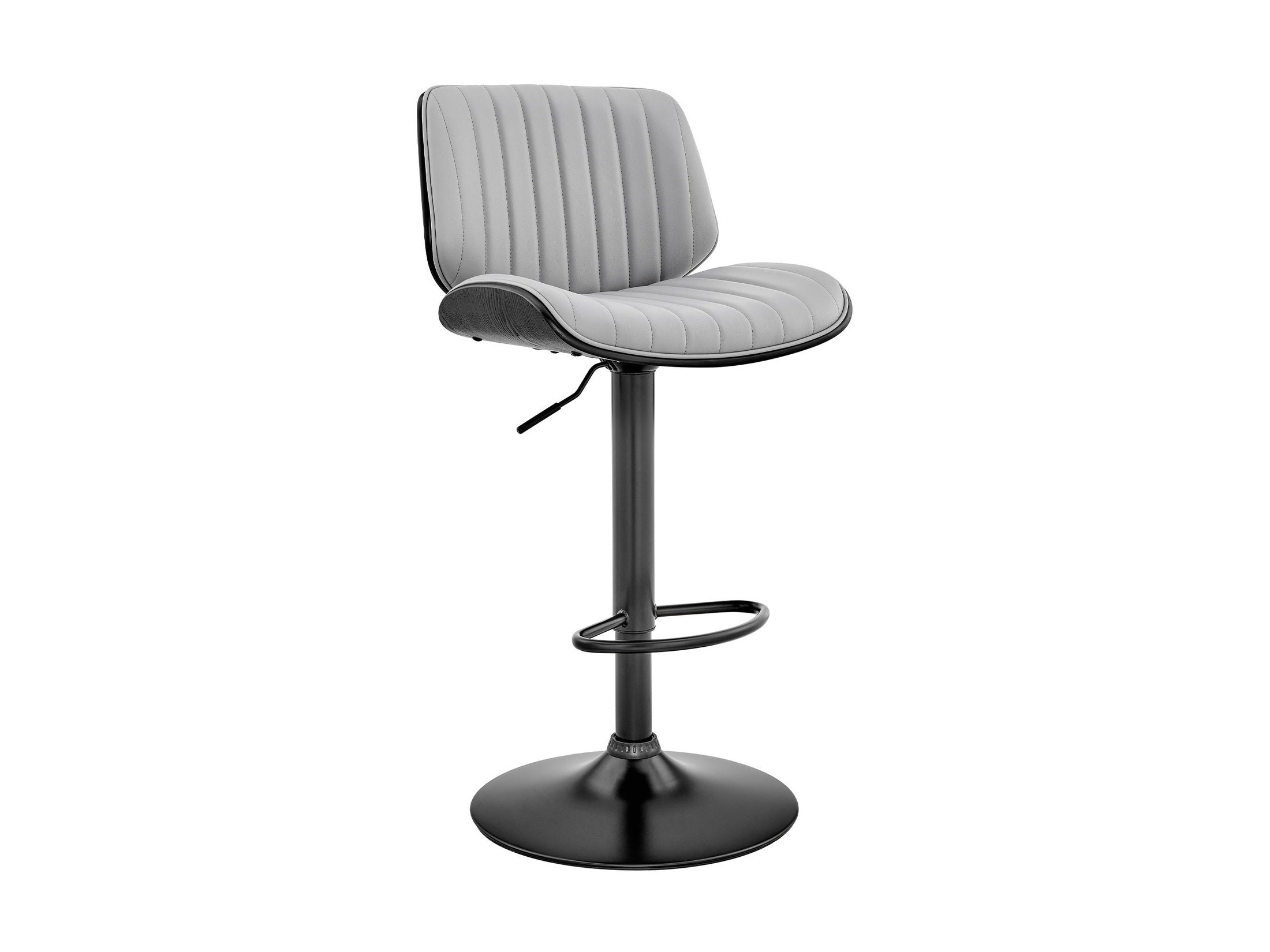 Brock - Adjustable Bar Stool With Black Base