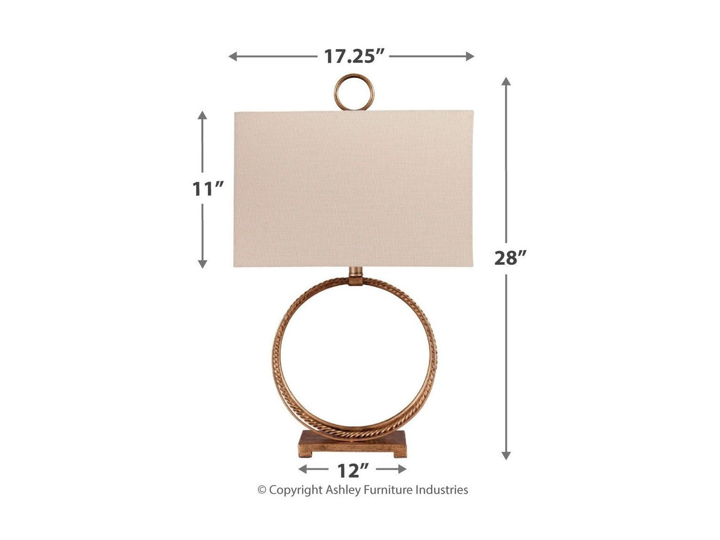 Mahala - Metal Table Lamp  - Antique Gold Finish