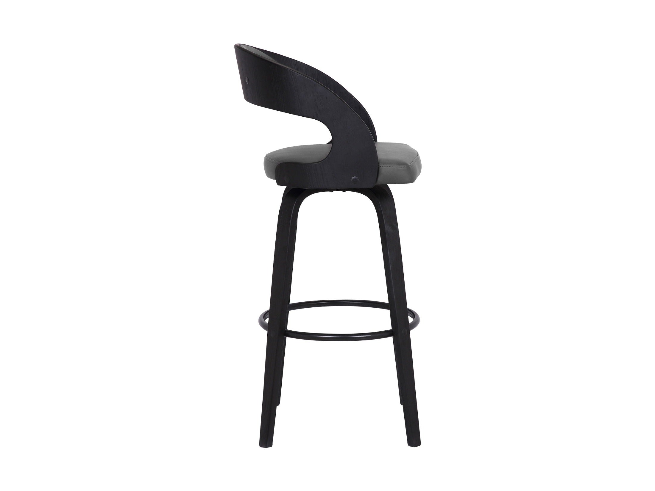 Shelly - 26" Counter Height Swivel Bar Stool With Black Frame