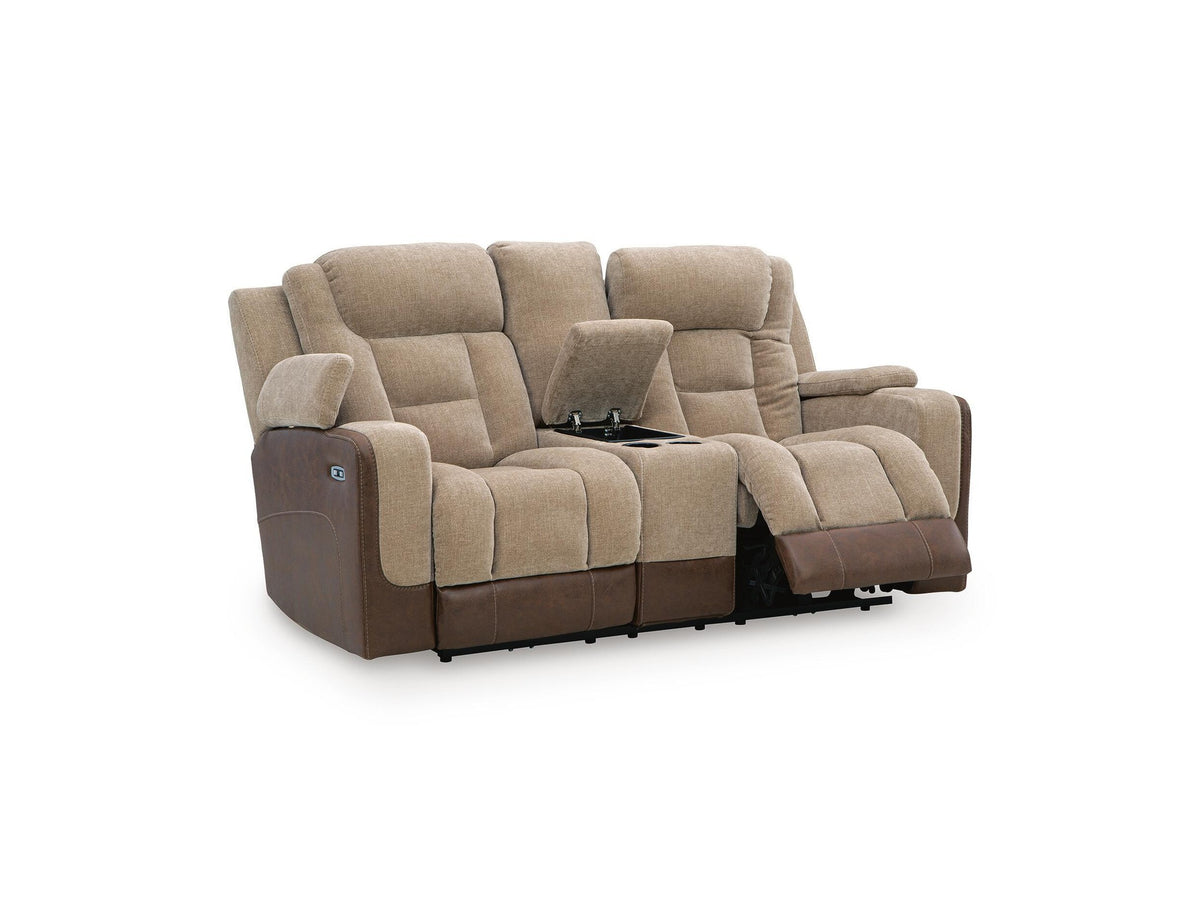 Mixed Motion - Power Reclining Loveseat With Console / Adjustable Headrest