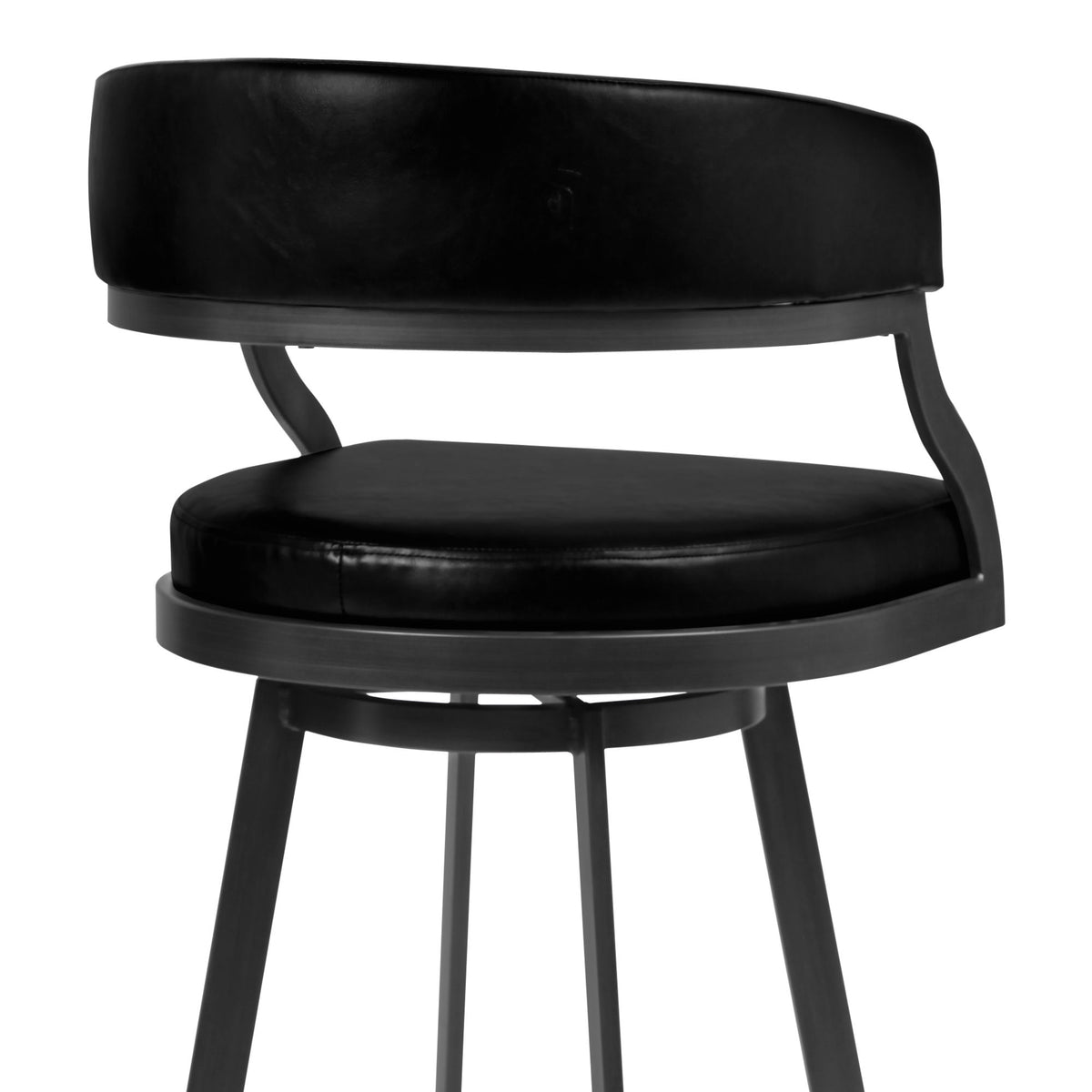 Saturn - Counter Height Bar Stool - Vintage Black