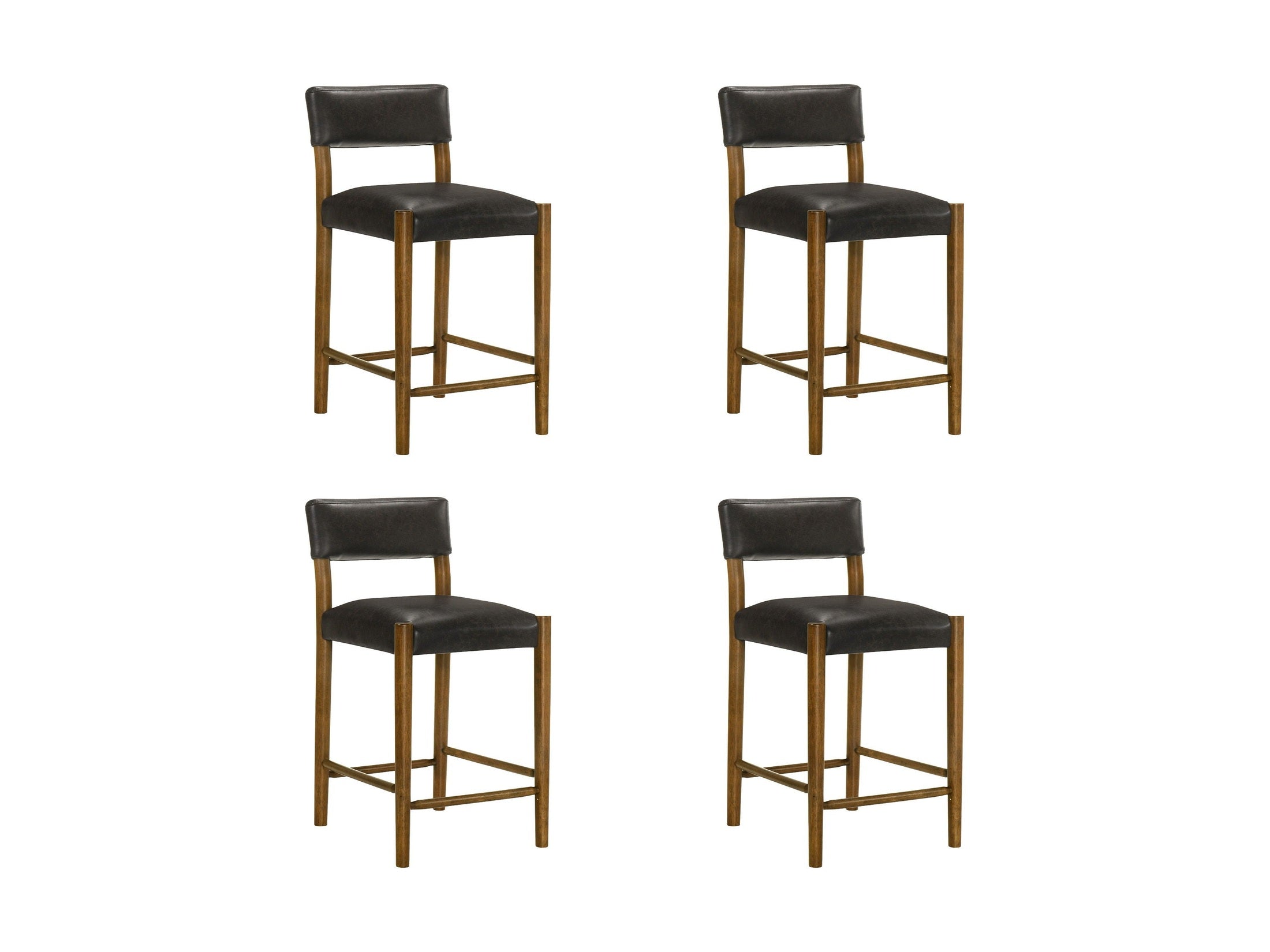 Bennet - Modern Wood Counter Height Kitchen Bar Stool